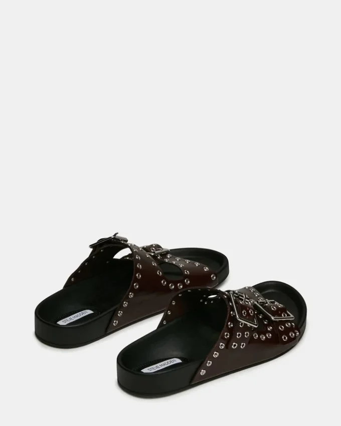 Abott de cuero burdeos