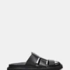 Blazet de cuero negro