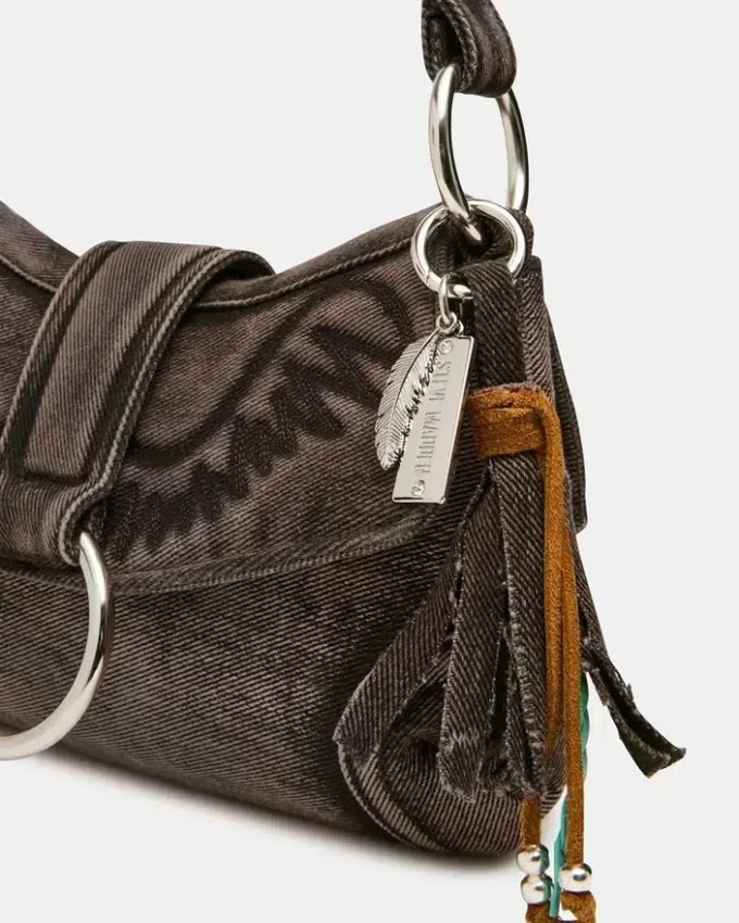 Bolso Albany de denim color canela Bolso Albany de denim color canela