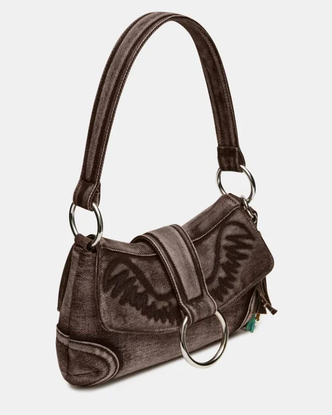 Bolso Albany de denim color canela Bolso Albany de denim color canela