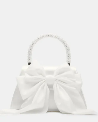 Bolso Cosette de satén blanco