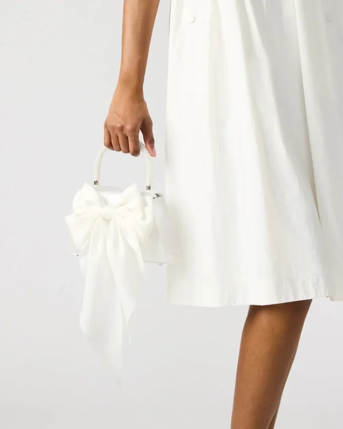 Bolso Cosette de satén blanco Bolso Cosette de satén blanco
