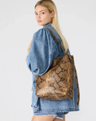 Bolso Denise con estampado marrón