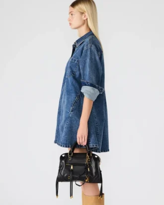 Bolso Riggs Negro/Dorado