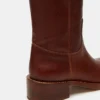 Bota de piel Riggs Rust de pantorrilla ancha