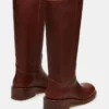 Bota de piel Riggs Rust de pantorrilla ancha