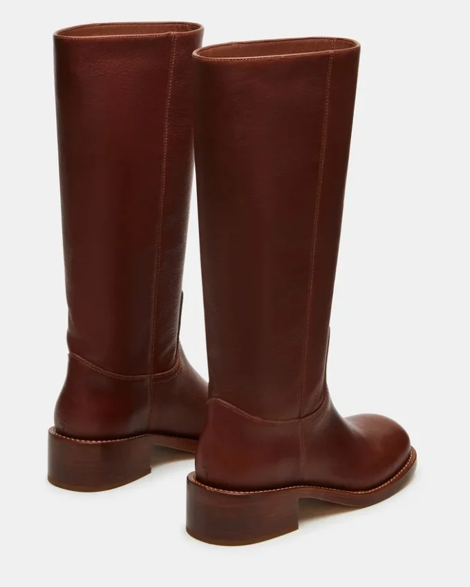 Bota de piel Riggs Rust de pantorrilla ancha
