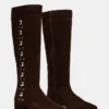 Botas de ante marrón con tachuelas Dingo