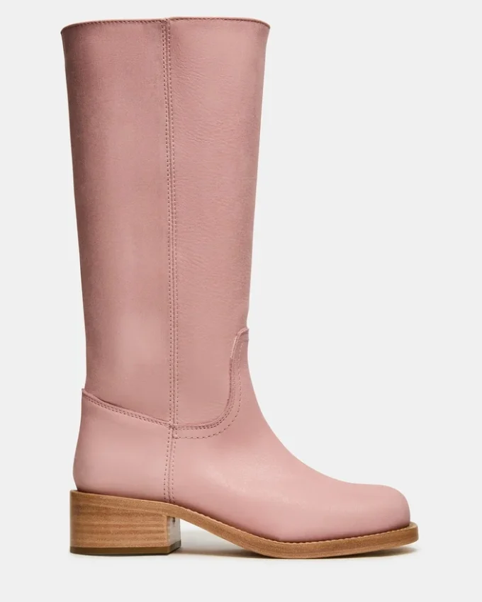 Botas de cuero rosa Riggs Botas de cuero rosa Riggs