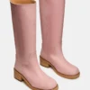 Botas de cuero rosa Riggs Botas de cuero rosa Riggs