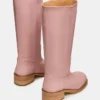 Botas de cuero rosa Riggs Botas de cuero rosa Riggs