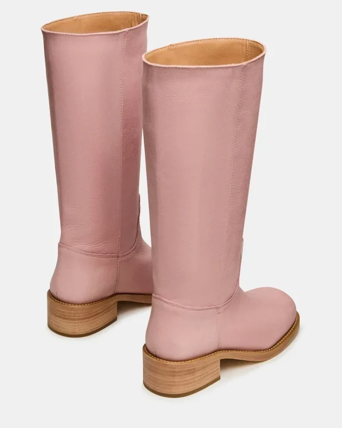 Botas de cuero rosa Riggs Botas de cuero rosa Riggs