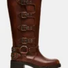 Botas de pantorrilla ancha Rocky Cognac desgastadas Botas de pantorrilla ancha Rocky Cognac desgastadas