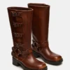 Botas de pantorrilla ancha Rocky Cognac desgastadas Botas de pantorrilla ancha Rocky Cognac desgastadas