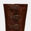 Botas de pantorrilla ancha Rocky Cognac desgastadas Botas de pantorrilla ancha Rocky Cognac desgastadas