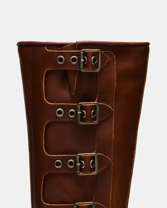 Botas de pantorrilla ancha Rocky Cognac desgastadas Botas de pantorrilla ancha Rocky Cognac desgastadas