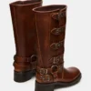 Botas de pantorrilla ancha Rocky Cognac desgastadas Botas de pantorrilla ancha Rocky Cognac desgastadas
