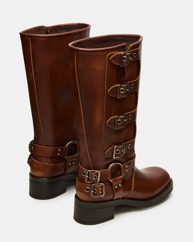 Botas de pantorrilla ancha Rocky Cognac desgastadas Botas de pantorrilla ancha Rocky Cognac desgastadas