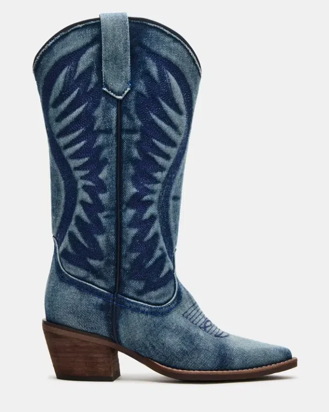 Botas de tela vaquera Albany de pantorrilla ancha Botas de tela vaquera Albany de pantorrilla ancha