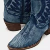 Botas de tela vaquera Albany de pantorrilla ancha Botas de tela vaquera Albany de pantorrilla ancha