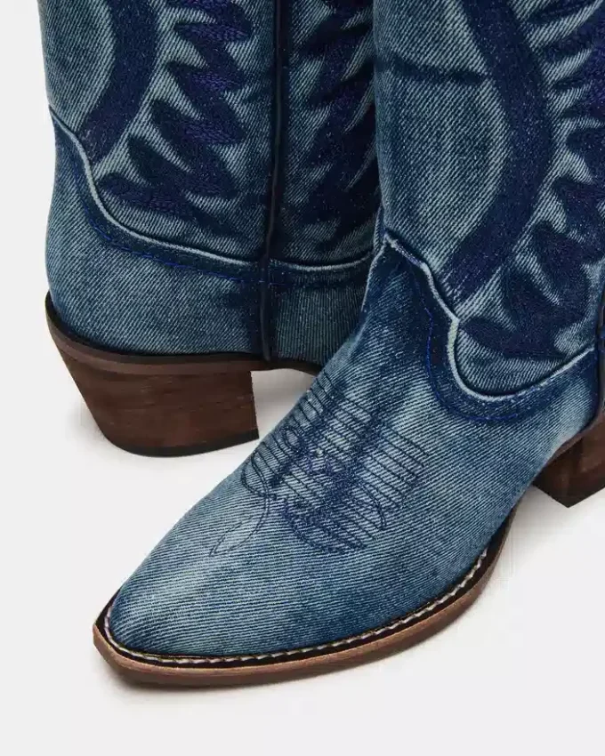 Botas de tela vaquera Albany de pantorrilla ancha Botas de tela vaquera Albany de pantorrilla ancha