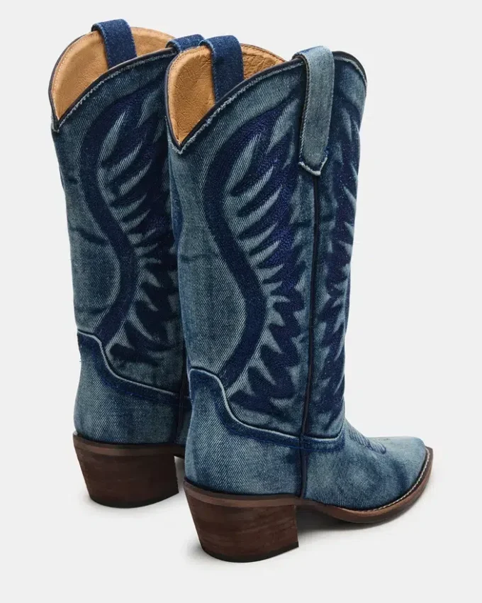 Botas de tela vaquera Albany de pantorrilla ancha Botas de tela vaquera Albany de pantorrilla ancha