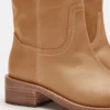 Botas Riggs de piel de plátano con caña ancha