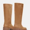 Botas Riggs de piel de plátano con caña ancha