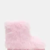 Botines de pelo sintético para niños Beastie Pink Botines de pelo sintético para niños Beastie Pink