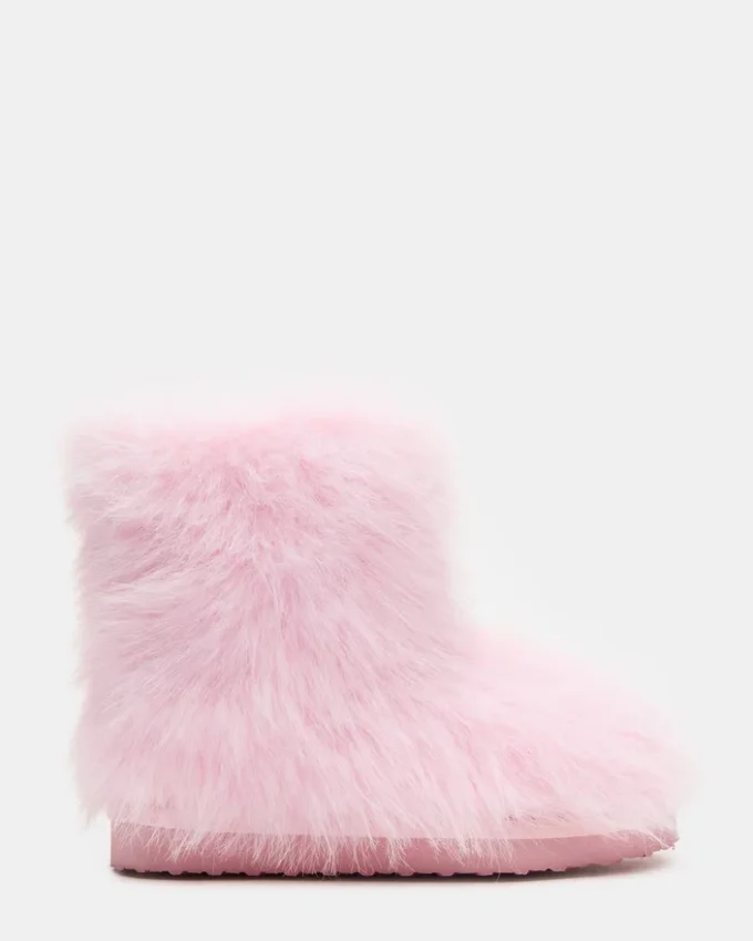 Botines de pelo sintético para niños Beastie Pink Botines de pelo sintético para niños Beastie Pink