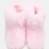 Botines de pelo sintético para niños Beastie Pink Botines de pelo sintético para niños Beastie Pink