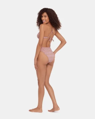 Braguita de bikini Chevron Brillos morada
