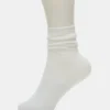 Calcetines cortos holgados de rejilla blancos
