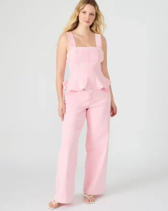 camiseta de denim penelopi rosa 4 330x413 - Roz Jean Rosa