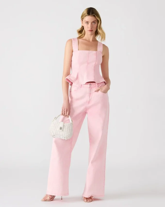 Camiseta de denim Penelopi rosa