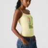 Camiseta sin mangas Goldie amarillo pálido Camiseta sin mangas Goldie amarillo pálido