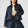 Chaqueta Justina Barn en índigo oscuro