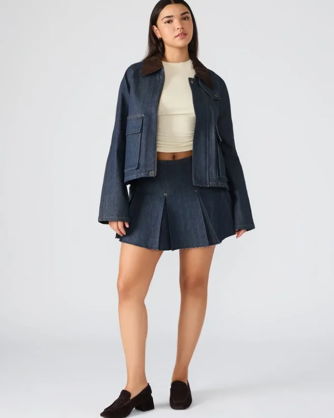 Chaqueta Justina Barn en índigo oscuro