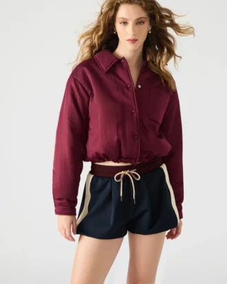 Chaqueta Selma color vino