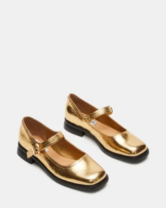 Delancy de cuero dorado