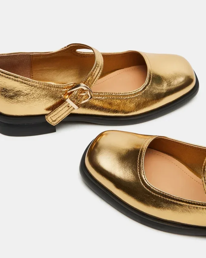 Delancy de cuero dorado Delancy de cuero dorado
