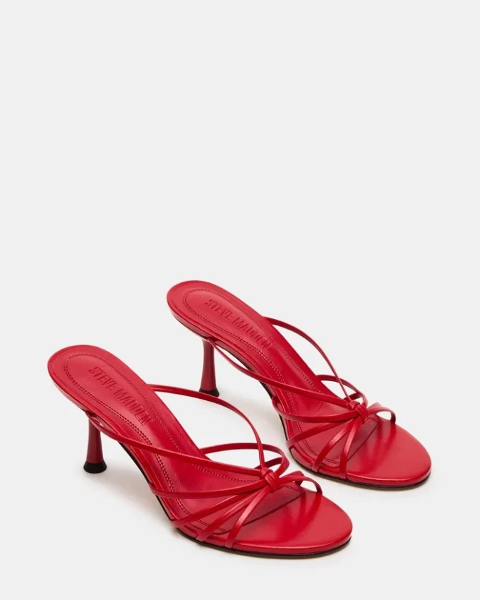Edna de cuero rojo