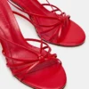 Edna de cuero rojo