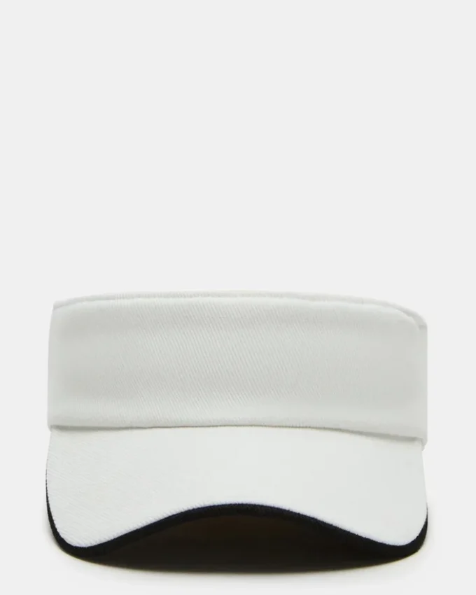 Gorra con visera bordada, color blanco