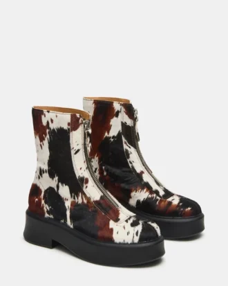 Jones Marrón Estampado de Vaca