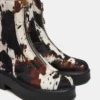 Jones Marrón Estampado de Vaca
