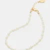 Juego de 2 tobilleras con cadena de perlas Juego de 2 tobilleras con cadena de perlas