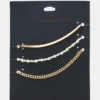 Juego de 3 tobilleras con cadena