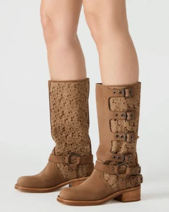 Nubuck floral Rocky color tostado