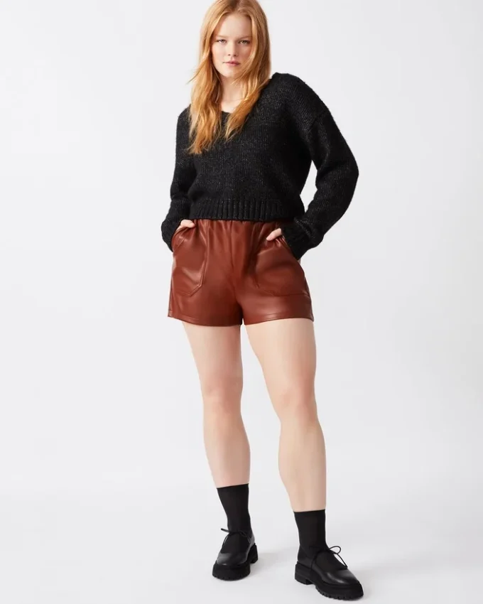 Pantalón corto Faux the Record Cognac